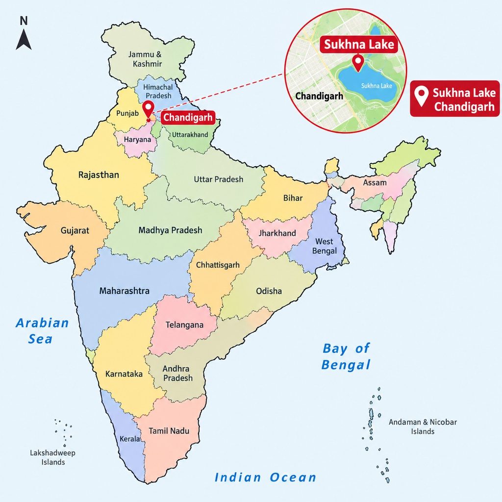 16 October 2026 - Sukhna Lake Map Location